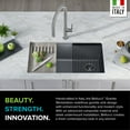 thumbnail image 4 of KRAUS Bellucci 32” in. Undermount Workstation Granite Kitchen Sink in Metallic Gray with Accessories, 4 of 7
