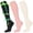 Black Pink White, variant on 3 Pairs Copper Compression Socks for Women & Men Circulation 15-20 mmhg - Better Blood Flow, Swelling, Best Support for Medical, Running, Nursing