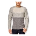 thumbnail image 1 of Suéter de punto con cuello redondo para hombre Club Room Colorblock, blanco, extragrande, 1 of 2