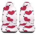 thumbnail image 2 of Easy to Install Car Universal Seat Cover, Pink Heart Cupid Arrow Four Seasons Universal Front Seat Cover, 2-Piece, 2 of 8