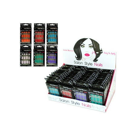 Solid Color Artificial Nails Counter Top Display