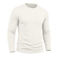 thumbnail image 5 of JIAYUE Men's T Shirt Long Sleeve Round Neck Knit Sweater Casual Pullover Tops With Pockets Soft Comfortable Slim Fit Solid Color Daily Lightweight Wear For Male, 5 of 8