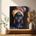 thumbnail image 6 of African Woman Headwrap Canvas Painting， Suitable for Living Room， Bedroom， Office， Hallway， and Dining Room Decoration., 6 of 8