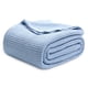 thumbnail image 1 of Manta de cama, 100% algodón, tejido gofrado, tamaño king, azul, 1 of 7