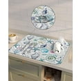 thumbnail image 4 of Beach Starfish Dish Drying Mat for Kitchen Counter, Super Absorbent Quick Dry Coffee Bar Mat Pad Thin Diatomaceous Sink Mat Non Slip Dish Drainer Mat 23.5x15.5 Nautical Seashell Coastal Ocean Colorful, 4 of 6
