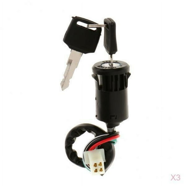 3x Encendido Interruptor De Arranque Llave De Bloqueo Motocicleta Moto ATV Quad Dirt Bike