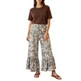 thumbnail image 2 of Womens Camo Print Wide Leg Pants Casual Drawstring Loose Trousers with Pockets Summer Fall Trendy Flowy Soft Pants Daily Beach Vacation Outfits, 2 of 8