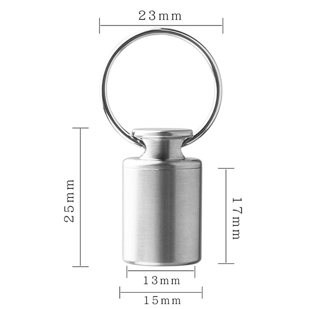 BCLONG Tiny Keychain Pill Holder Case Waterproof Fob Travel Pocket Organizer