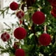 thumbnail image 5 of Set de adornos navideños Pack de 12 bolas flocadas | Decoraciones colgantes de árbol de Navidad de terciopelo multicolor de 6 cm | Diseño retro duradero para el hogar, ventanas, decoración navideña, 5 of 6