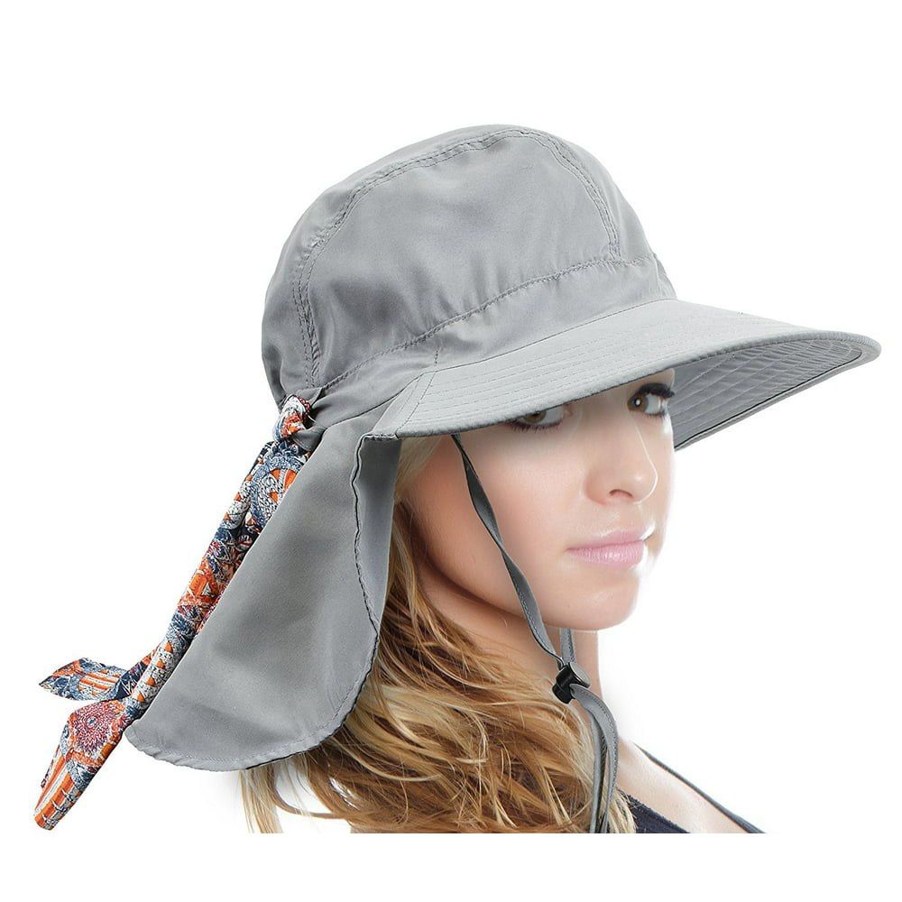 MJEWELRYGIFT - Women's Safari Sun Hat with Neck Flap Large Brim ...