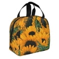 thumbnail image 2 of Fotbe Sunflowers 7 Bolsa Térmica con Estampado y Forro de Aluminio Grueso Bolsa de Almuerzo con Bolsillo Frontal para Hombres y Mujeres, Ideal para Trabajo, Escuela, 2 of 8