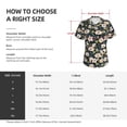 thumbnail image 4 of Yiaed Flowers Print Women's T Shirt V-Neck Short Sleeve Shirt Casual Breathable Tee Summer Tops-XX-Large, 4 of 5
