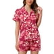 thumbnail image 1 of Conjuntos de Mujeres de Hawái de 2 Piezas, Camisa Floral de Botones y Pantalones Cortos, Ropa Casual de Vacaciones Tropicales en la Playa 2026 M Rosa Fucsia, 1 of 5