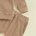 thumbnail image 5 of TOWED22 Toddler Baby Boy Fall Winter Clothes Long Sleeve Sweatshirt Pullover Tops + Joggers Pants Outfit Set Size:2-3 Y,Color:Coffee, 5 of 6