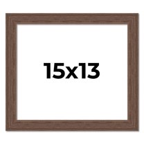 15x13 Frame Brown Farmhouse Solid Wood Picture Frame Width 1.5 Inches | Interior Frame Depth 0.5