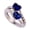 No. 8, variant on Women Heart Ring 925 Sterling Silver Vintage Double Heart Created Birthstone Rings for Women Promise Ring for Her Simulated Gemstone Statement Ring for Women(Blue)#8