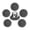 Black, variant on Stainless Steel Scrubber Set with Ergonomic Handle, 1 Pack Kitchen Pot Scrubbers with 6 Replacement Pads, Non-Scratch Heavy Duty Scouring Tool for Dishes, Pots, Pans, Grill, Silver