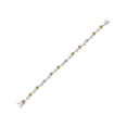 thumbnail image 2 of Gem Stone King 925 Sterling Silver Yellow Citrine and White Lab Grown Diamond Bracelet for Women (2.32 Cttw, Gemstone November Birthstone, Round 4MM, 7 inch), 2 of 6