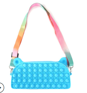 Pop-On-It Fidget Toys Crossbody Bags for Women Girls Cross Body Handbags 32 Push Bubble Its Sensory Pop Fidget Toy Crossbody Handbags Relieve Stress Crossbody Small Purse Sensory Toys 