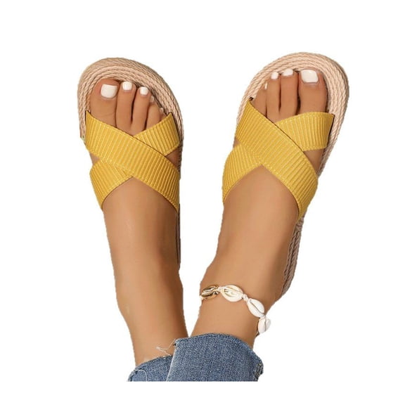 Willtoo Flat Sandals for Women Beach Summer Walking Flip Flops Ladies Comfortable Casual Outdoor Fashion Dressy Slip on Slippers
