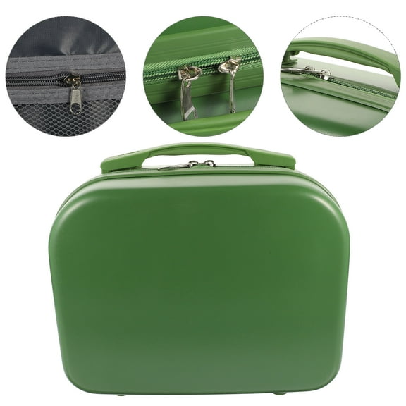 DRAFIDEEP Makeup Bag Compartments 14 Inch Makeup Organizer Box Portable Makeup Travel Case For Women, Green, 30x15x23cm