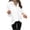 White, variant on HAiming Plus Size Shirts for Women Solid Color V Neck Long Sleeve Tunic Tops Loose Casual Pullover Elegant Blouse