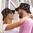 thumbnail image 6 of Cute Mushrooms And Leaves Pattern Bucket Hat Foldable Fisherman Outdoor Summer Camping Travel Hiking Caps for Men Women, 6 of 7