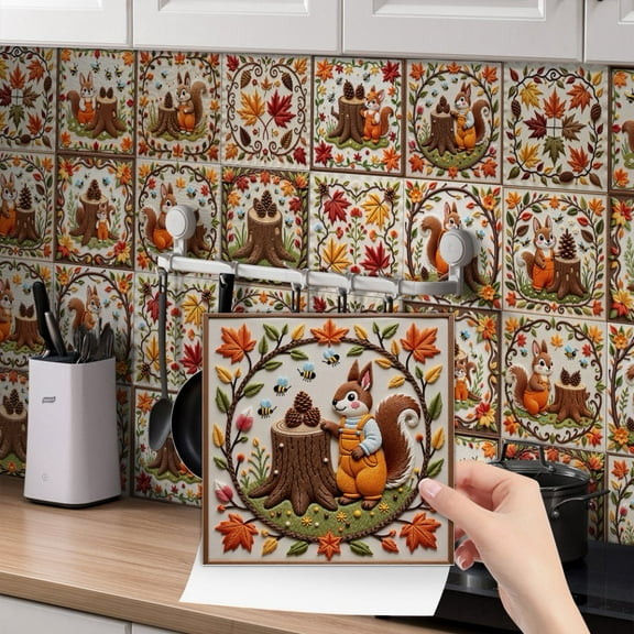 24 Sheets Tiles Decals 6x6inch Self Adhesive Waterproof Removable Wall Stickers Kitchen Bathroom Decor Peel and Stick