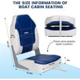 thumbnail image 3 of Royalbelle 2 Pack Low Back Folding Boat Seats with Thickened Padding, Weather-Resistant, 3 of 7