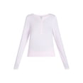 thumbnail image 5 of No Boundaries Cloud Core Sleepwear Henley Shirt, Women's XS-XXL, 5 of 5