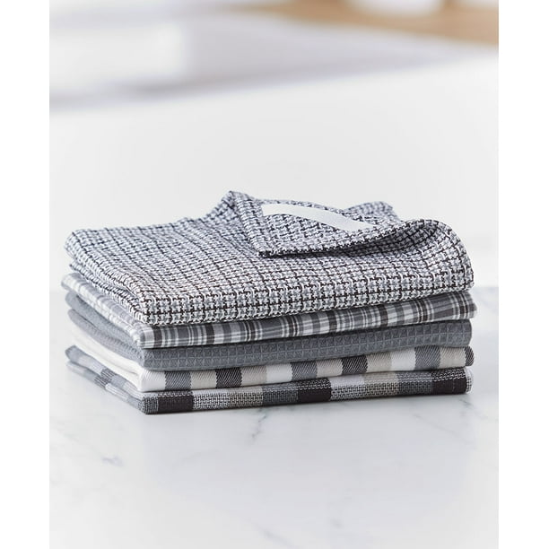 5 Pc Woven Kitchen Towel Sets Grey Walmart Com Walmart Com