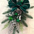 thumbnail image 3 of Corona de escalera de Navidad artificial que brilla intensamente con decoración de luces de cadena (verde) Wdftyju Para estrenar, 3 of 7