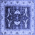 thumbnail image 1 of Ahgly Company Machine Washable Indoor Square Oriental Blue Industrial Area Rugs, 7' Square, 1 of 4