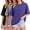 Blue-Gray-Black, variant on 3 Pack T-shirts for Women Oversized Shorts Sleeve Women T-shirts Vintage Cotton Tees Washed Casual Loose Tops