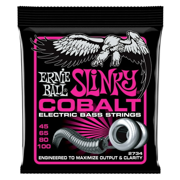 Ernie Ball Slinky Cobalt Electric Bass Strings 45-100 Gauge
