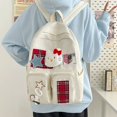 thumbnail image 1 of Sanrio New Hello Kitty Student Schoolbag Cute Cartoon Lightweight Stain-Resistant Shoulder Pad Large Capacity Backpack, 1 of 1
