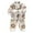 Beige, variant on Xuewenshw Toddler Kids Baby Boys Girls Satin Cartoon Button Down Shirt Tops + Long Pants Silk Pajamas Sleepwear Outfits Loungewear Set Cardigan Bodysuit Boy