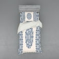 thumbnail image 2 of Ambesonne Tribal Bedding Set 4 Pcs, Folk Gypsy Boho Motif, Queen, Dark Blue and Cream, 2 of 3