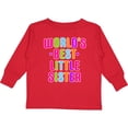 thumbnail image 3 of Inktastic Worlds Best Little Sister Girls Long Sleeve Toddler T-Shirt, 3 of 5