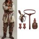 thumbnail image 2 of Medieval Cosplay Set PU Leather Belt Potion Bottle Waist Bag Halloween Renaissance Accessories for Women and Man maple leaf keychain, 2 of 4