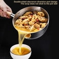 thumbnail image 2 of 20cm Japanese-Style 304 Stainless Steel Multi-Cooker with Glass Lid - Deep Pot Design for Soup, Milk, Pasta & Frying, Beech Wooden Handle, Eagle Beak Spout, Hammer Pattern, Anti-Scald & Overflow-Proof, 2 of 6