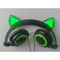 thumbnail image 1 of Auriculares de música para teléfono móvil plegables y luminosos montados en la cabeza con orejas de gato para ni?os???Verde??‰ ZefeiWu 8390605273384, 1 of 1