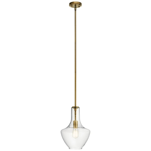 Kichler Everly 10 1/2" Wide Natural Brass Mini Pendant