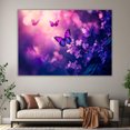 thumbnail image 6 of Mudket Purple Lilac Flowers with Butterflies Canvas Wall Art, Framed Floral Print, Ready to Hang Wall Decor for Bedroom Living Room, Whimsical Nature Artwork - 12"L x 8"W, 6 of 10