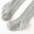 thumbnail image 2 of Collants Tricotés de Printemps pour Enfants Filles Bas pour Tout-Petits Fille Bas Côtelés Gris Foncé S, 2 of 5