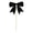 Black, variant on DAMAI Bow Cupcake Toppers, Coquette Cake Decorations, Pink Blue Black Red White Bowtiful Birthday Decorations for Birthday, Bridal Shower, Wedding, Bachelorette Party Celebrations