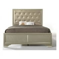 thumbnail image 1 of ACME Carine Faux Leather Tufted Queen Panel Bed in Champagne Beige, 1 of 5