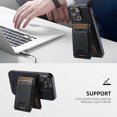 thumbnail image 3 of Compatible with Magsafe 2 in 1 Detachable iPhone 13 Pro Max Wallet Case with Card Holder Women Men,Magnetic PU Leather RFID Blocking Flip Kickstand Removable Credit Slots Phone Case,Black, 3 of 11
