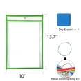 thumbnail image 5 of Dry Erase Pockets, Reusable Clear Plastic Dry Erase Sleeves with 1 Dry Erase Eraser and 1 Rings, Heavy Duty Paper Protector Sheet & Card Pouch & Ticket Holder 6 Pack, 5 of 6