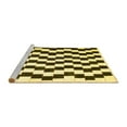thumbnail image 2 of Ahgly Company Machine Washable Indoor Square Abstract Yellow Contemporary Area Rugs, 5' Square, 2 of 4